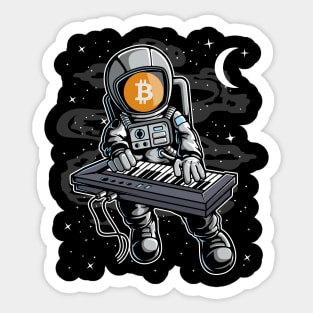 Astronaut Organ Bitcoin BTC Coin To The Moon Crypto Token Cryptocurrency Blockchain Wallet Birthday Gift For Men Women Kids Sticker